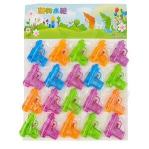 Mini colour water guns 20-piece pack in assorted colors for kids’ outdoor play