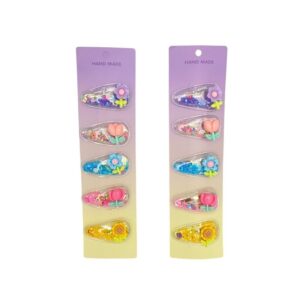 Fancy Silicone Hair Clip 5pc