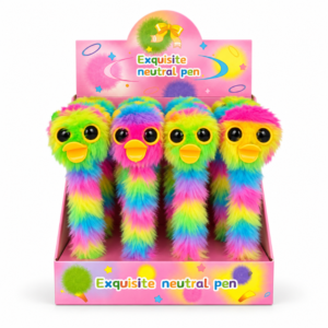 fluffy rainbow bird pen novelty stationery for kids